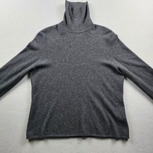 MAG by Magaschoni XL 100% Cashmere Gray‎ Turtleneck Sweater Womens